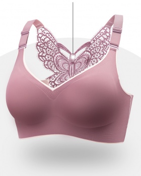 No rims lace emulsion Bra thin butterfly underwear for women