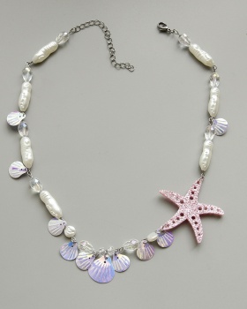 Mermaid shell pearl European style necklace