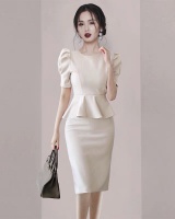 Summer temperament Pseudo-two package hip profession dress