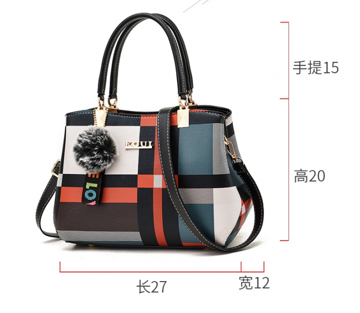 Korean style plaid messenger bag shoulder handbag for women