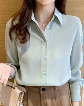 Chiffon minority tops long sleeve autumn shirt for women