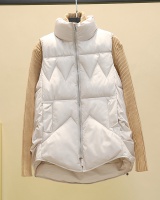 Short cotton coat wears outside down waistcoat for women
