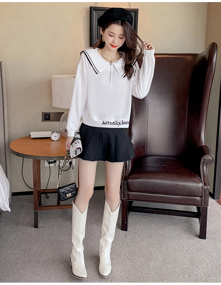 Thin loose hoodie Western style student bottoming shirt