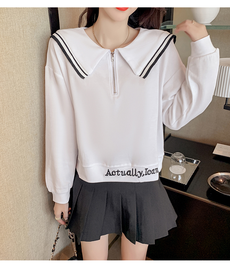 Thin loose hoodie Western style student bottoming shirt