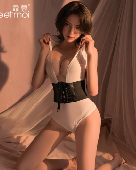 V-neck sexy corset burst milk European style Sexy underwear