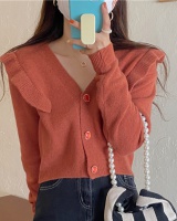 Thick autumn and winter cardigan flowers knitted coat