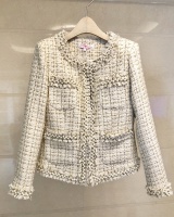 Ladies woolen coat coarse flower coat for women