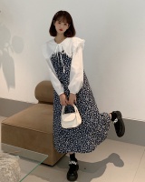 Lace doll collar dress large yard floral shirt for women