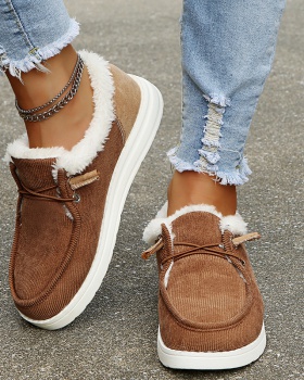 Winter cotton flat low canvas large yard Casual shoes