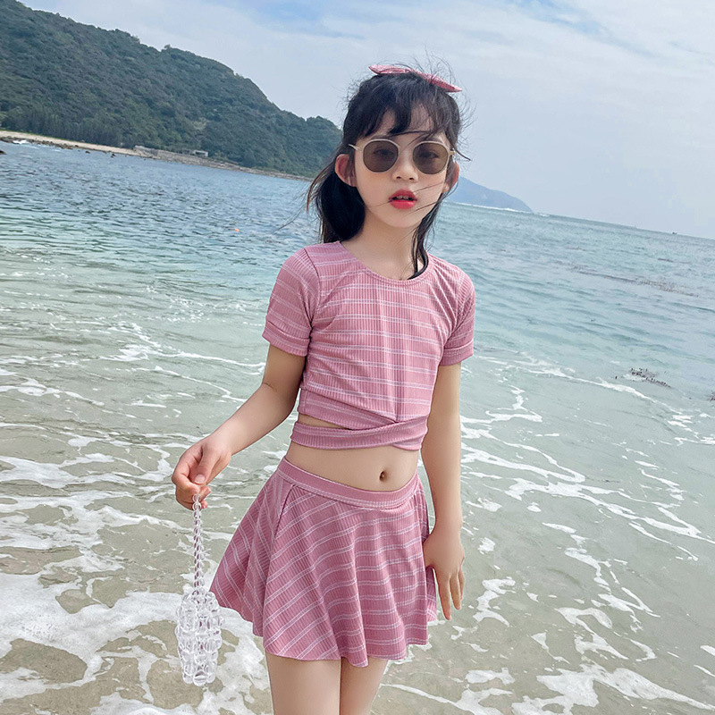 Separate vacation swimwear spa girl skirt
