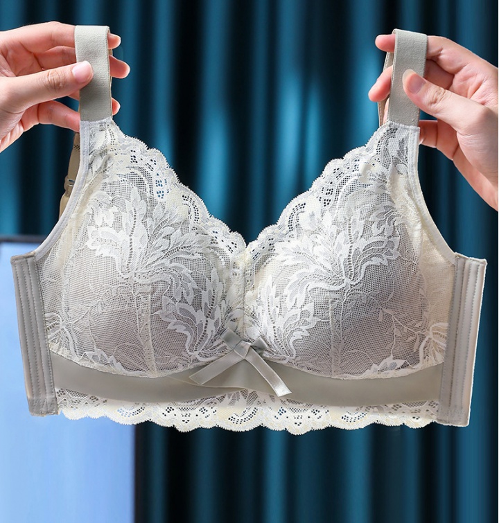 Big chest emulsion underwear gather splice Bra for women