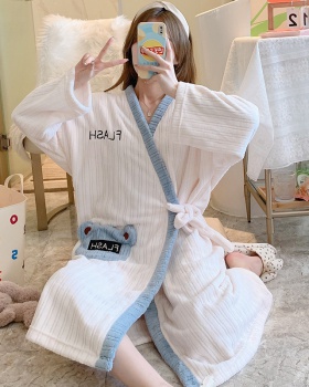 Winter spring and autumn pajamas large yard bathrobes for women