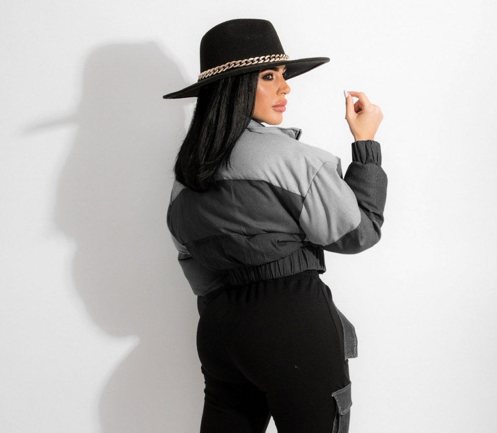 Fashion gradient jacket European style splice coat for women