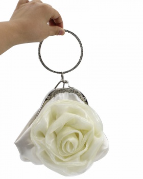 Fresh elegant banquet round rose handbag