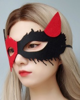Party christmas prom half face couples mask fox headwear