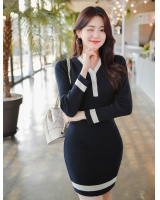 Sexy mixed colors dress hip knitted T-back for women