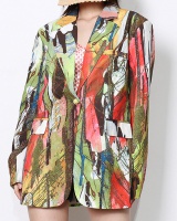 Printing and dyeing coat business suit for women