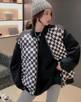 Plaid thermal cotton coat chessboard winter waistcoat