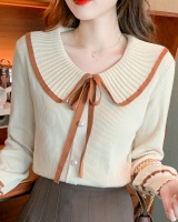 Sweet bow sweater autumn and winter tender tops for women
