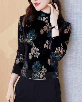 Western style bottoming shirt printing tops for women