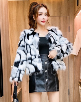 Western style faux fur elmo winter coat