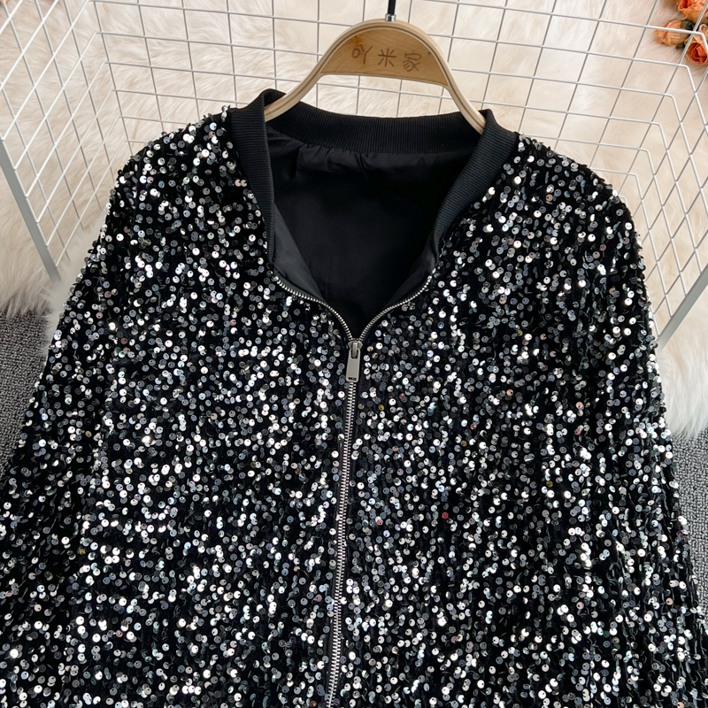 Glitter sequins jacket Western style autumn and winter coat
