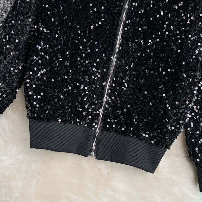Glitter sequins jacket Western style autumn and winter coat