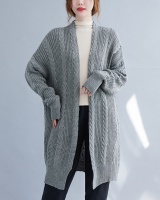 All-match long sleeve cardigan large yard coat for women
