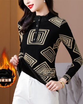 Long sleeve autumn and winter Western style thick tops