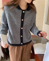 Korean style small cardigan mixed colors sweater