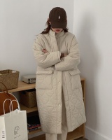 Korean style thermal cotton coat loose long coat