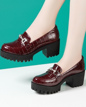 Thick crust cheongsam catwalk loafers for women