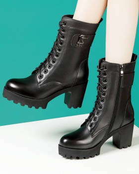 High-heeled martin boots half Boots for women
