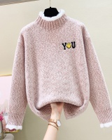 Half high collar sweater thick tops for women