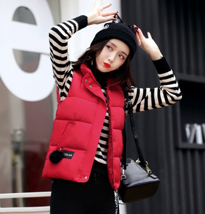 Short down bread clothing Korean style vest for women