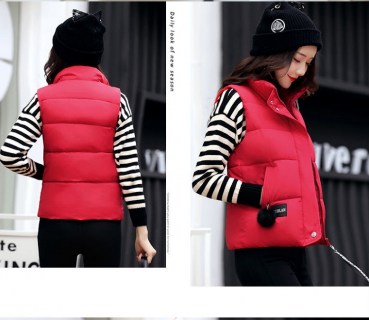 Short down bread clothing Korean style vest for women