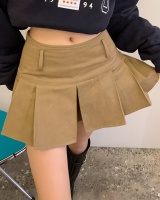 Spring khaki skirt high waist spicegirl short skirt for women