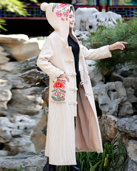 National style windbreaker overcoat for women