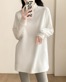 White loose bottoming shirt all-match tops for women