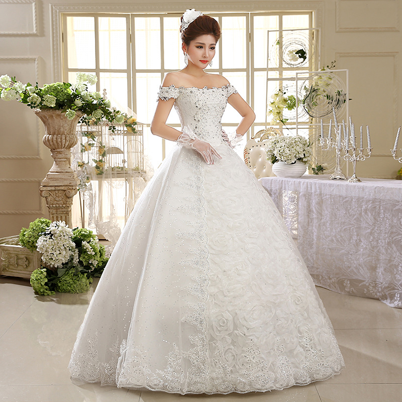 Retro bride formal dress lace wedding dress