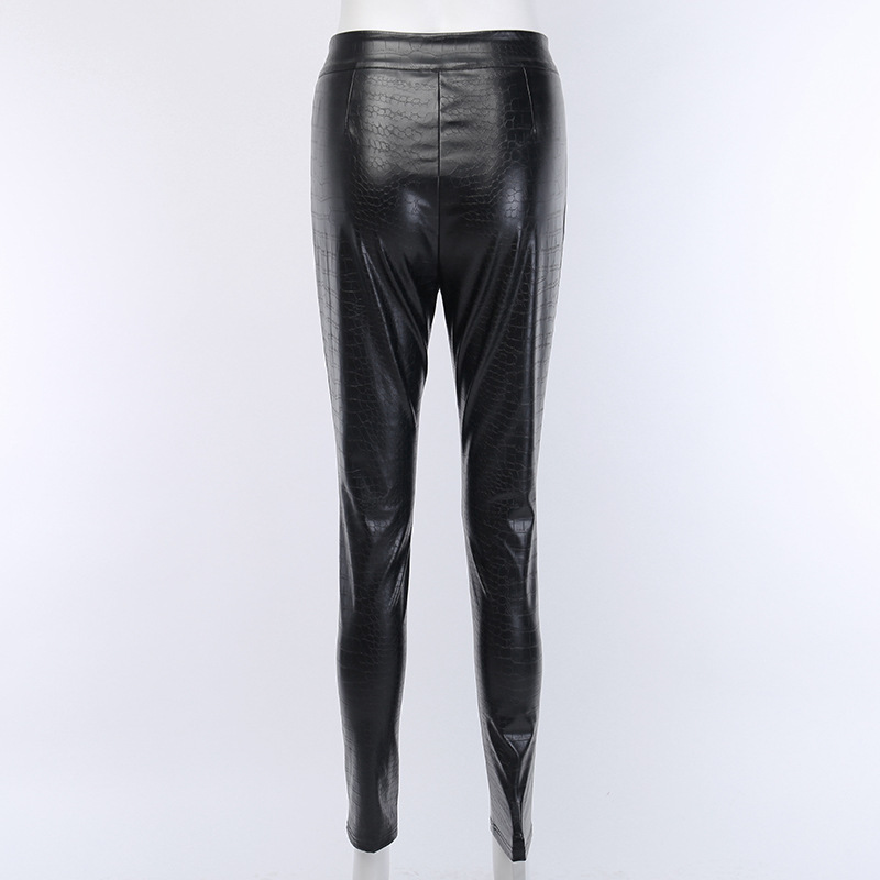 Slim Casual leather pants high waist pencil pants for women