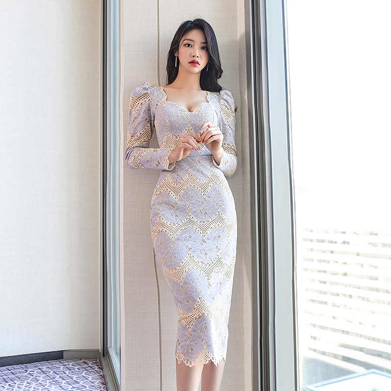 Package hip temperament slim Korean style dress