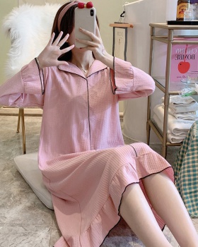 Autumn and winter pajamas long skirt for women