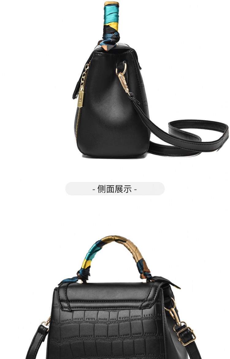 Shoulder messenger bag stone pattern handbag for women