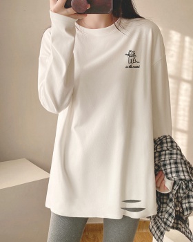 Long sleeve thick tops autumn and winter T-shirt for women