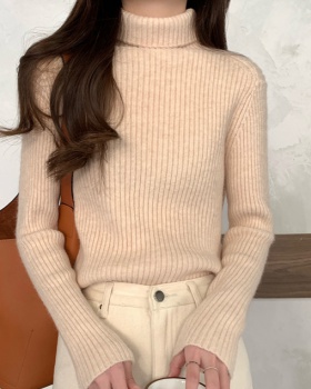 High collar autumn and winter bottoming slim sweater