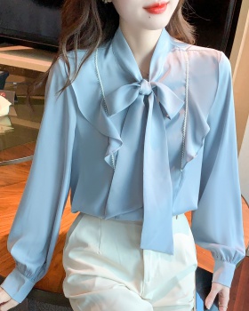 France style chiffon tops spring retro shirt for women