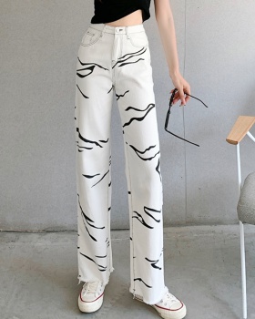 Large yard burr long pants all-match zebra jeans