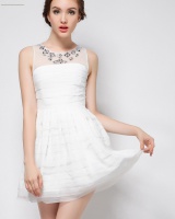 Beading lace thick and disorderly dress for women