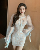 Package hip Western style splice lace France style dress